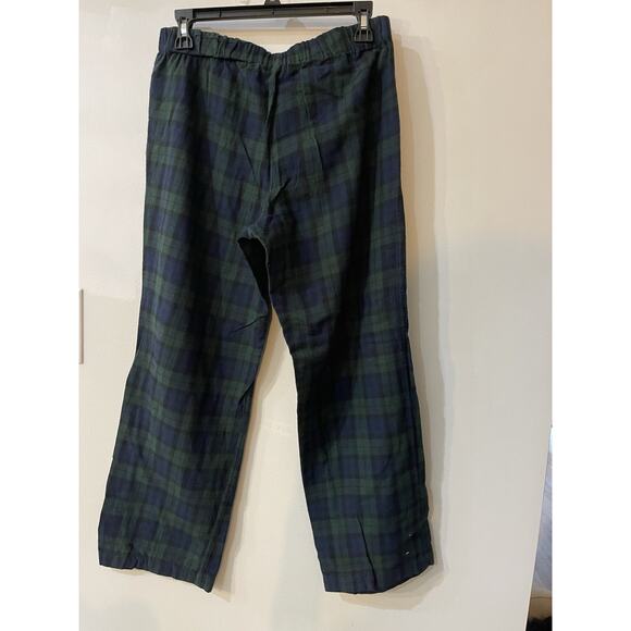 J.Crew 100% Cotton Flannel Pajama Pant Tartan Blue/ Green Plaid Sz Small Lounge - Picture 3 of 4